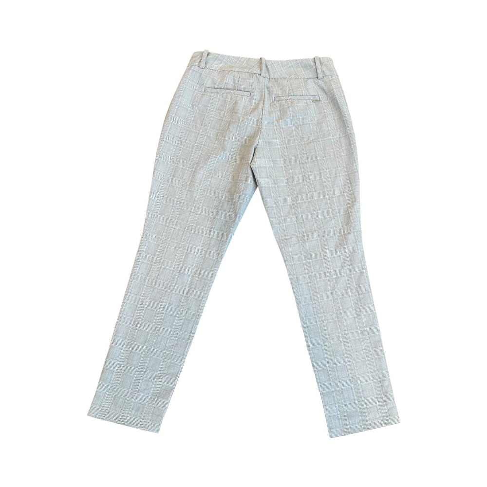 Calvin Klein Plaid Slim Leg Ankle Pants Career Casual Modern Gray Size 4